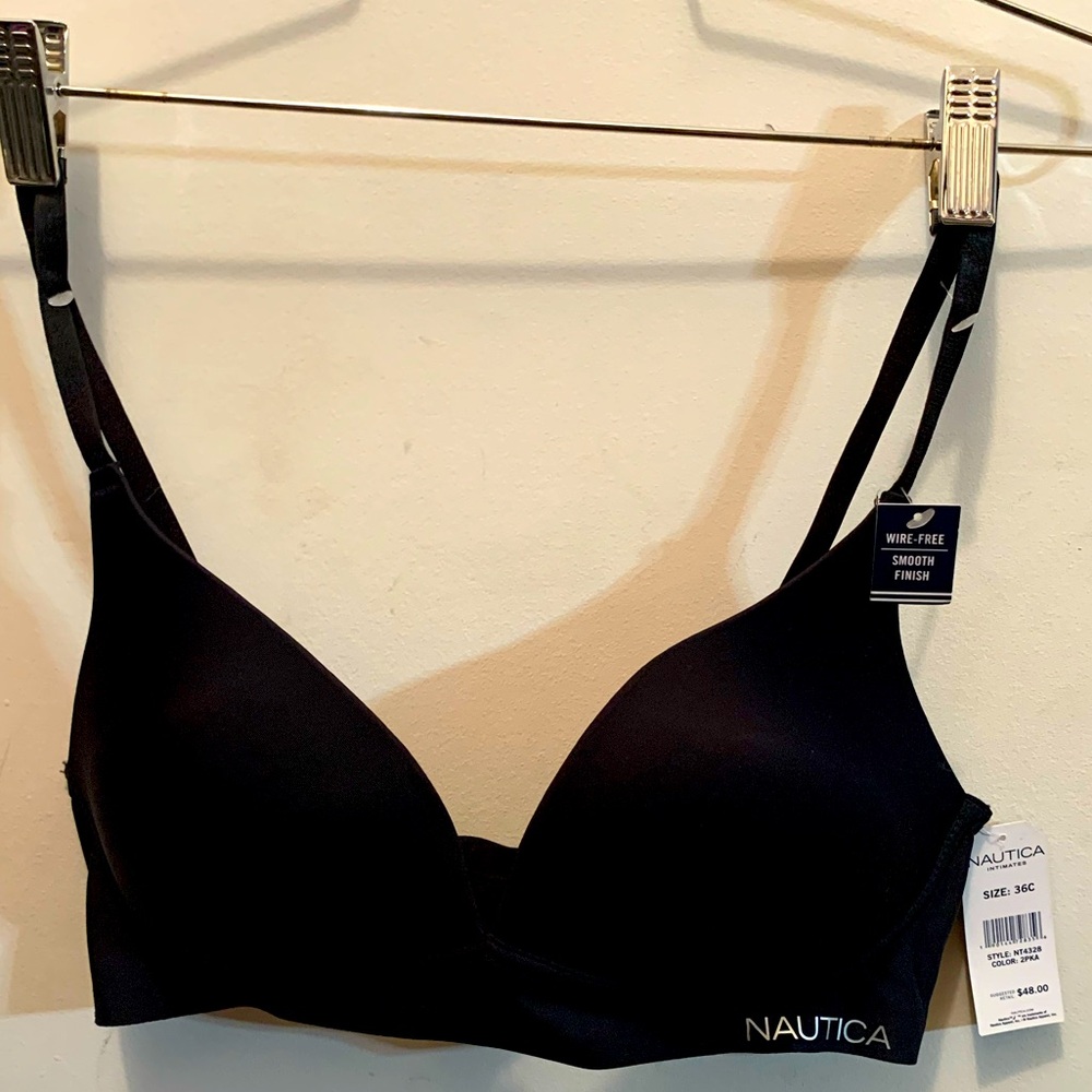 New with tags- Nautica black bra, size 36C